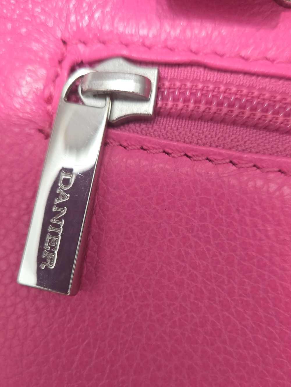 Danier Pink Bubble Gum  Leather Satchel Handbag with Lock Accent - Picture 5 of 8